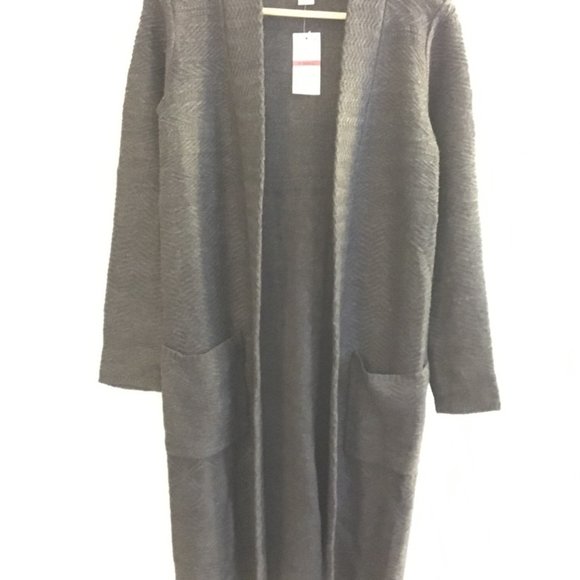 NWT Style & Co Gray Open Front Cardigan Duster-XS - Picture 5 of 13